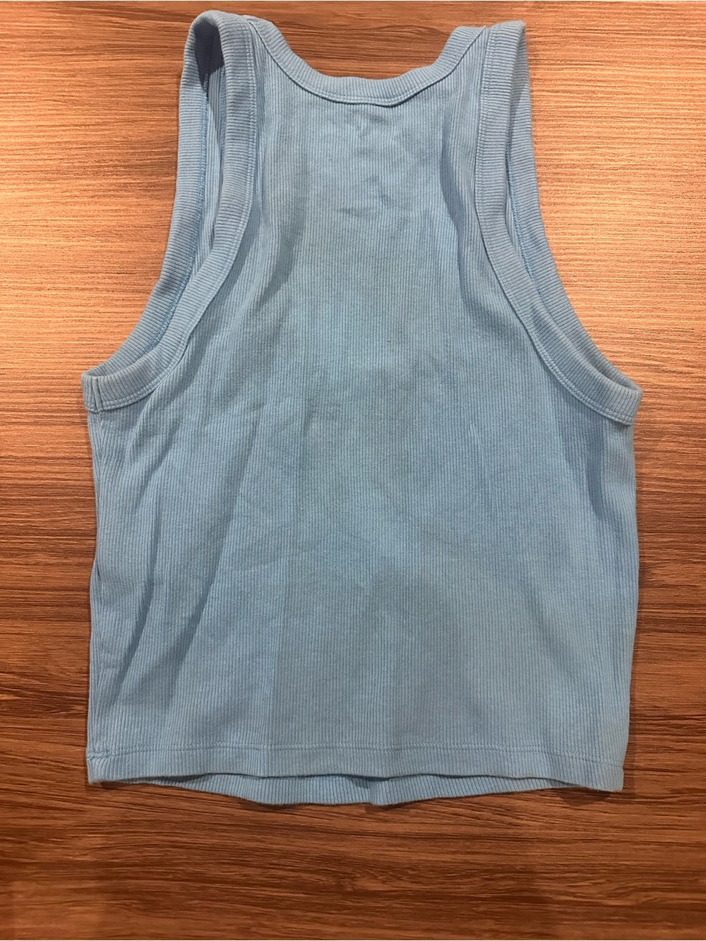 Abercrombie & Fitch Blue Ribbed Cropped Tank - Picture 3 of 3